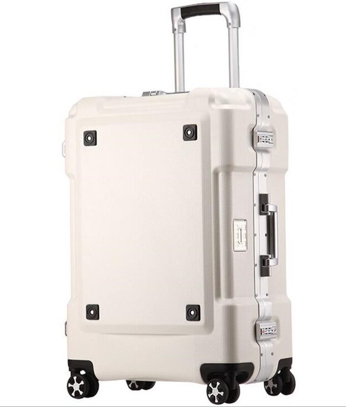 " 24"ll Aluminum Luggage Hardside Rolling Trolley Luggage