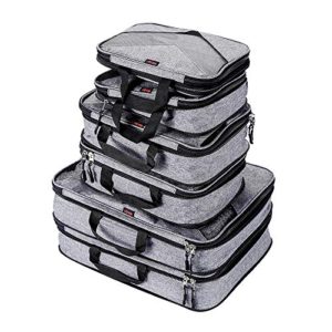 Compression Packing Cubes Travel Luggage Suitcase Organizer 6 Set