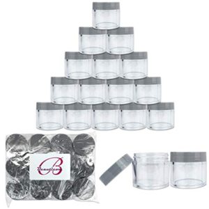 Beauticom 30G/30ML Clear Round Sample Container Jars