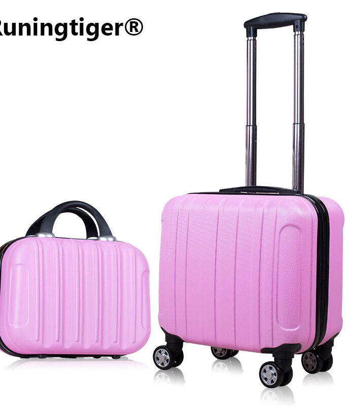 2PCS Carry on Travel Suitcase Women Laptop Luggage