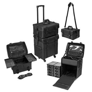 Mallmall 2 in 1 Makeup Case Train Box Cosmetic Organizer