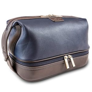 Vetelli Leo Leather Toiletry Bag for Men - Dopp Kit