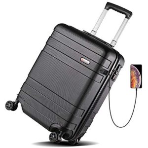 REYLEO Hardside Luggage 21 Inch Carry On Luggage