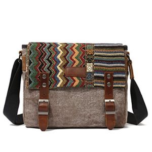 Canvas Messenger Bag for Women, Uarzt Vintage Shoulder Bag