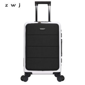 18 inch travel front pocket luggage carry on box pull rod suitcase