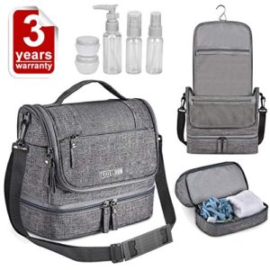 Large Hanging Travel Toiletry Bag - Makeup Bag Shaving Kit