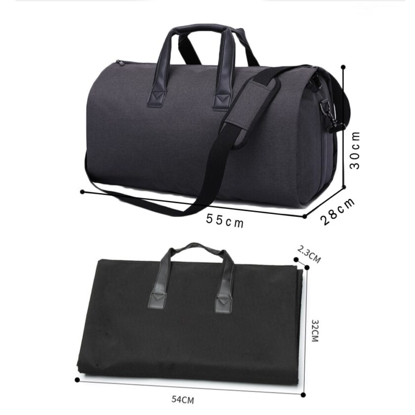 Men's Travel Garment Bag with Shoulder Strap Duffel Bag - Image 3
