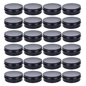 TMO 4 oz. Aluminum Tins Container 24 Pack Round Screw Lid Containers