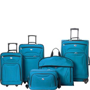 American Tourister Wakefield 5 Piece Luggage Set (Teal Blue)