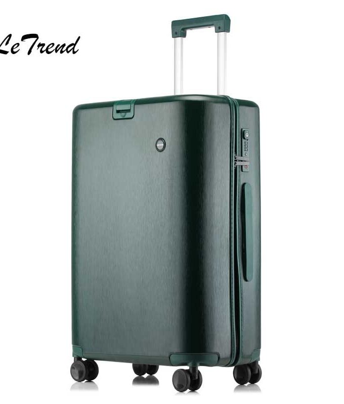 Letrend Stylish cylindrical Rolling Luggage Spinner Women Suitcases