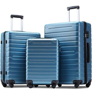 Flieks Luggage Sets 3 Piece Spinner Suitcase Lightweight