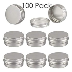 DLIBUY 10ML Empty Aluminum Tins Cans Jars Travel Containers