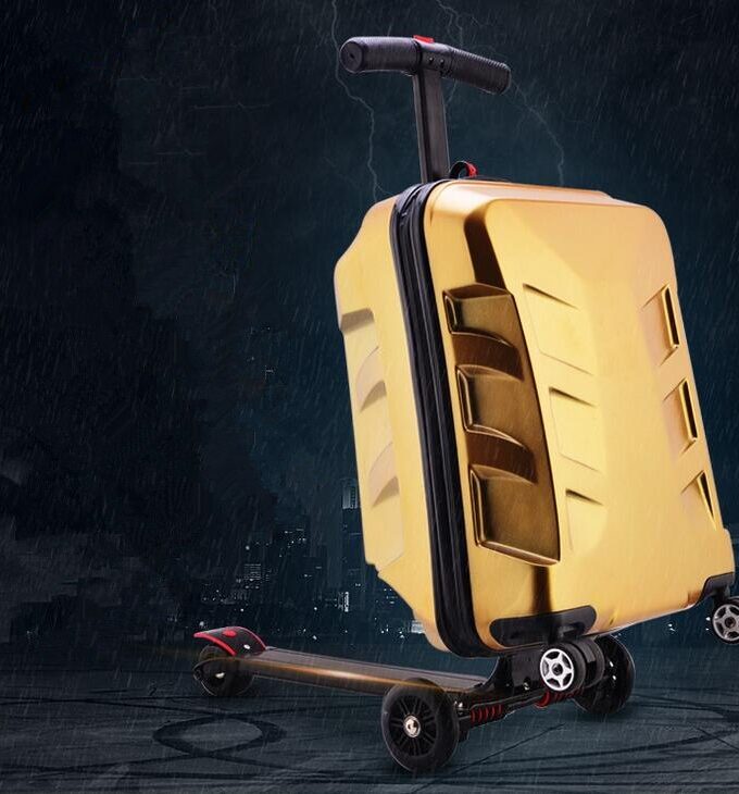 New Designe Child Scooter Luggage Suitcase With Wheels Skateboard