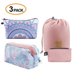 Tinbrot Travel Makeup Bag Set - 3 PACK Waterproof