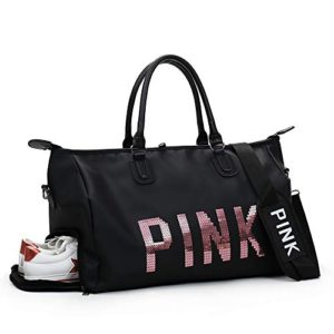 Gym Bag with Shoes Compartment Travel Duffel Bag for Women