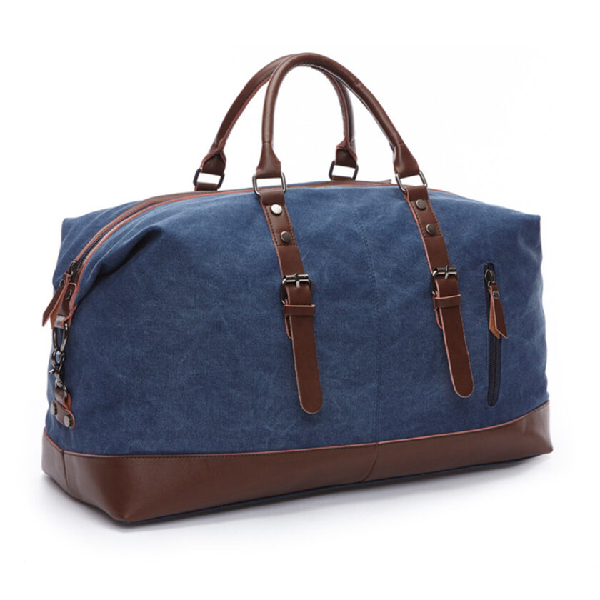 eTya Canvas Leather Men Travel Bags Carry on Luggage - Image 3
