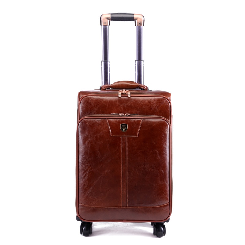 Letrend Leather Women inch Suitcases Wheel Rolling Luggage Review ...