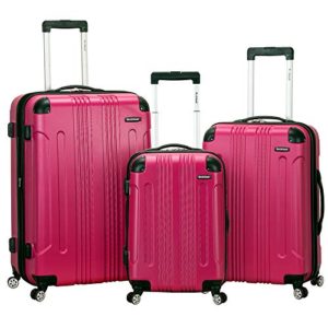 Rockland Luggage 3 Piece Sonic Upright Set, Magenta, One Size