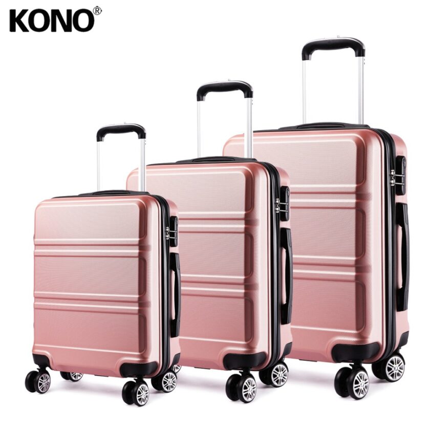 KONO Rolling Hand Hold Luggage Travel Suitcase Hard Shell