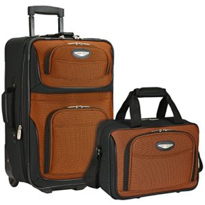 Travel Select Amsterdam 2 Piece Carry-On Luggage Set in Orange