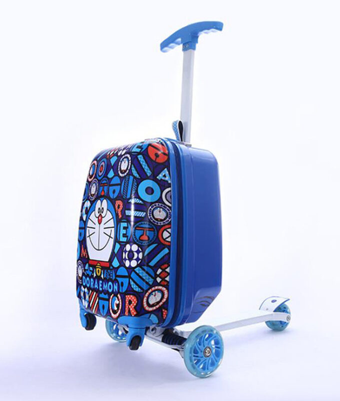 Kids scooter suitcase storage trolley luggage bag for children