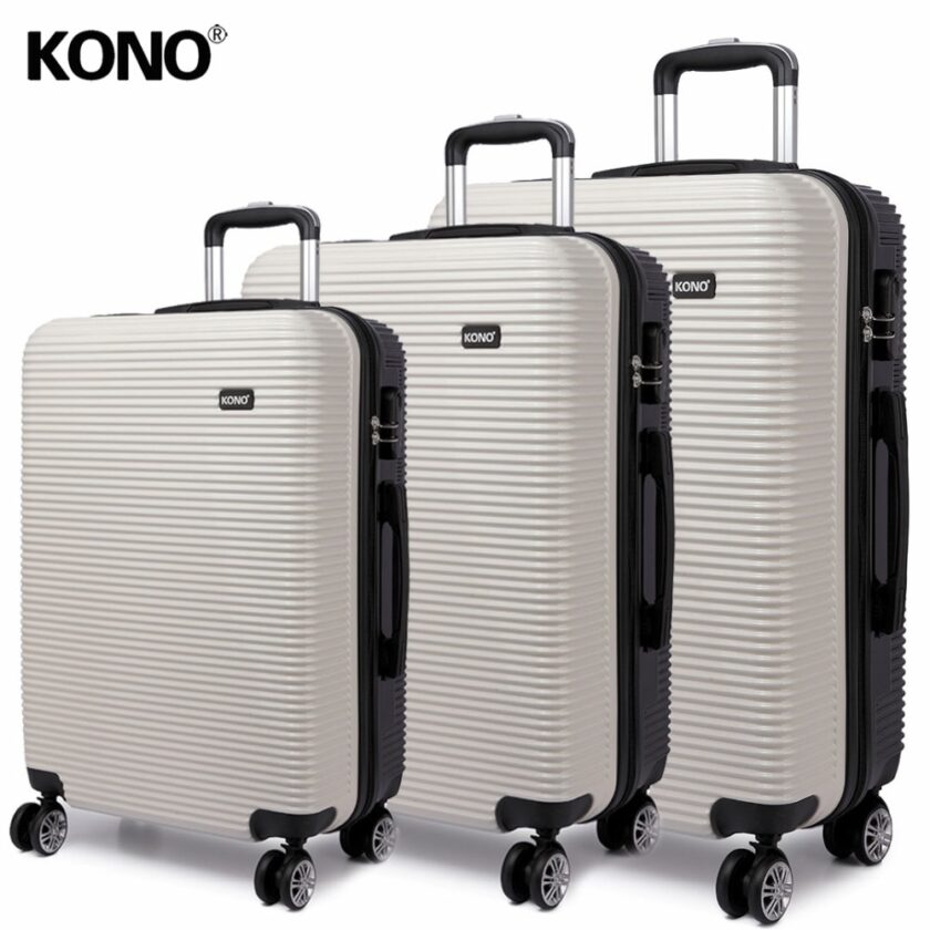 KONO Suitcase Rolling Hand Luggage Set Travel Bags Carry on Trolley Case