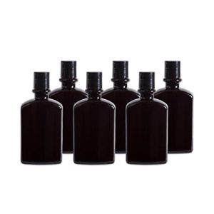 PET 240 ml Dark Brown Amber Refillable Plastic Travel Bottle