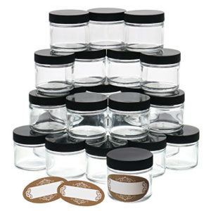 2 Oz Small Glass Jars with Air-tight Lids - 24 Pack Empty