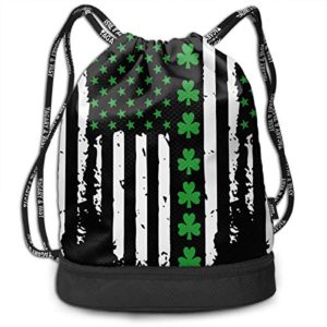 St. Patrick's Day Irish American Flag Drawstring Bag