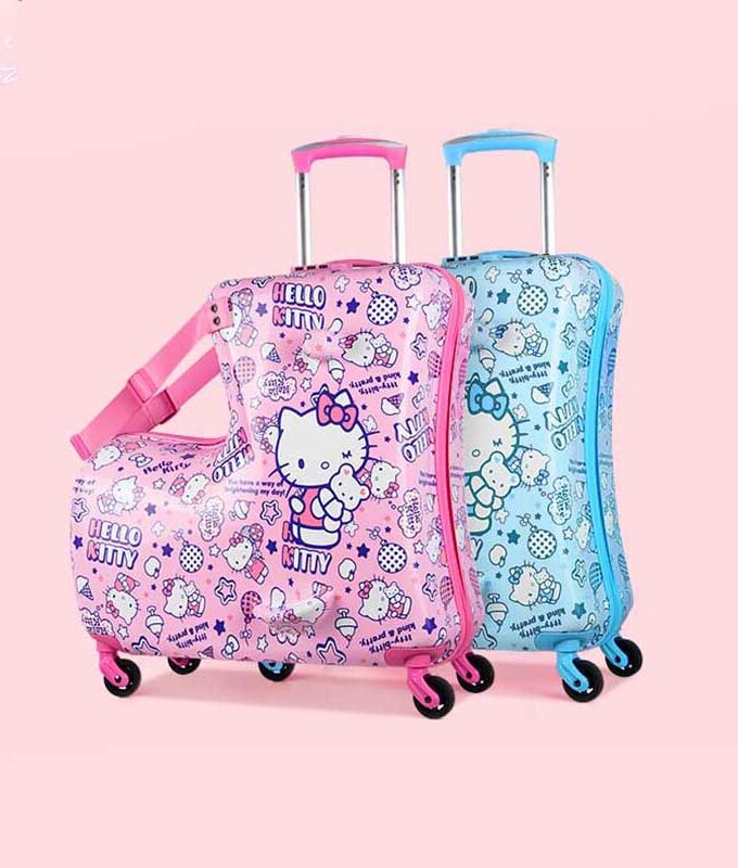 BeaSumore Cute Cartoon Kids Trolley Suitcases On Wheels