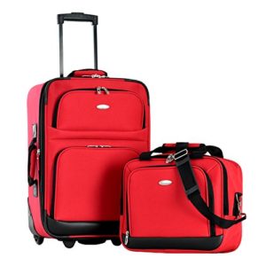 Olympia Let's Travel 2pc Carry-on Luggage Set, Red