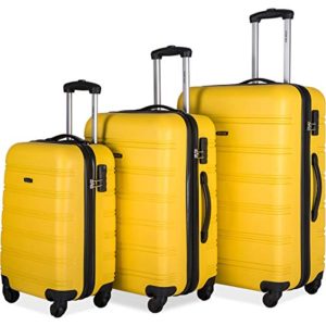 Merax 3 Pcs Luggage Set Expandable Hardside Lightweight
