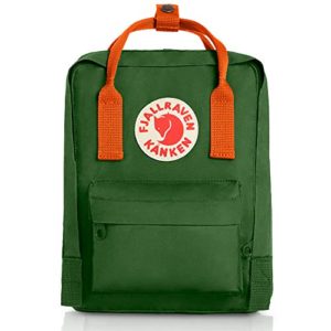 Fjallraven Kanken Mini Daypack, Leaf Green/Burnt Orange