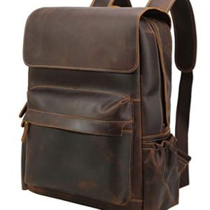 Full Grain Cowhide Leather Vintage Laptop Backpack