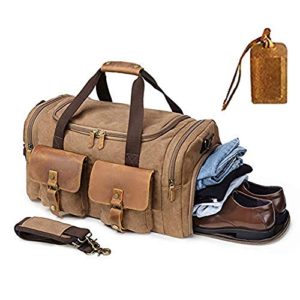 Kemy's Canvas Duffle Bag for Mens Oversized Overnight Bags