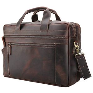 Tiding Men's Leather Briefcases Messenger Bag
