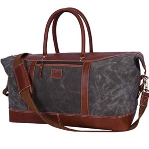 Addey Supply Company 20" Leather Canvas Duffle Bag