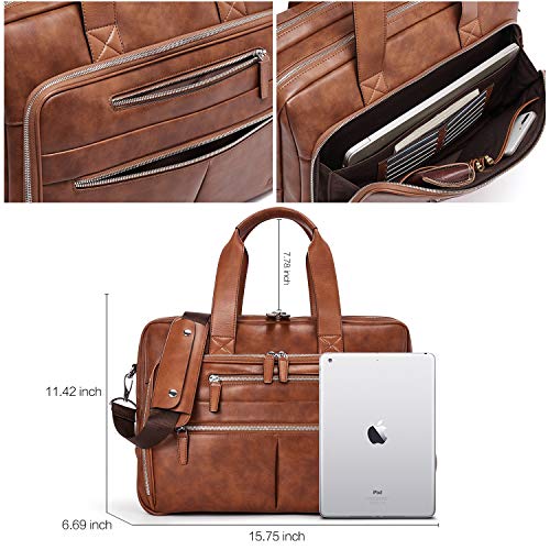 15.6 Inch Laptop Vintage Business Travel Shoulder Bag Brown Review ...