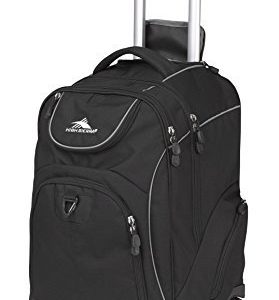 High Sierra Powerglide Wheeled Laptop Backpack, Black