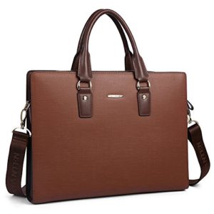 Leather Lawyers Briefcase Shoulder Laptop Business Slim Bags
