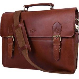 Addey Supply Company 15.5" Leather Messenger Bag for Laptop