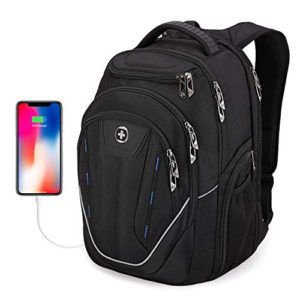 Large Durable Backpack, Swissdigital TSA Friendly Business Laptop Backpack