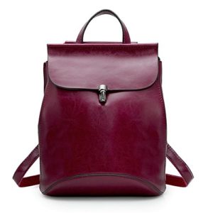 Zicac Women's Leather Backpack Casual Daypack