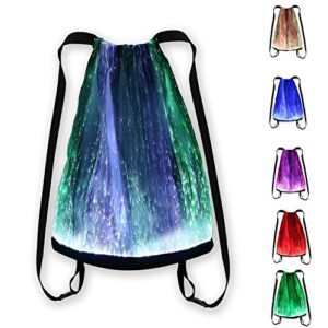 LED Light up Backpack 6 Glowing lights Bag For Rave Music