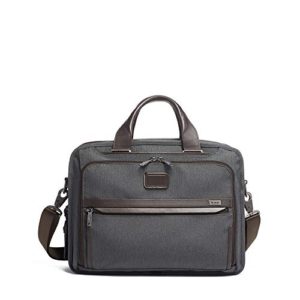 TUMI - Alpha 3 Organizer Laptop Brief Briefcase - 15 Inch Computer Bag for Men and Women - Anthracite
