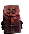 18" Leather Backpack Travel rucksack knapsack