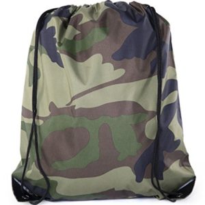 Mato & Hash Camo Drawstring Backpack| Camouflage Party Supplies for Birthdays