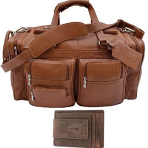 Viosi Malibu 22 Inch Genuine Leather Duffel Travel Bag