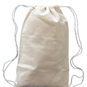 100% Cotton Mini Drawstring Bag Perfect Lightweight Festival Backpack