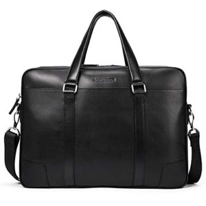 Leather Briefcase Messenger Business Bags 15.6 inch